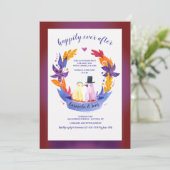 Nog lang en gelukkig na de bruiloftsbrunch kaart (Staand voorkant)