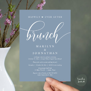 Nog lang en gelukkig na de brunch, na de bruiloft kaart