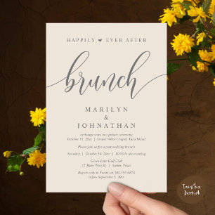 Nog lang en gelukkig na de brunch, na de bruiloft kaart
