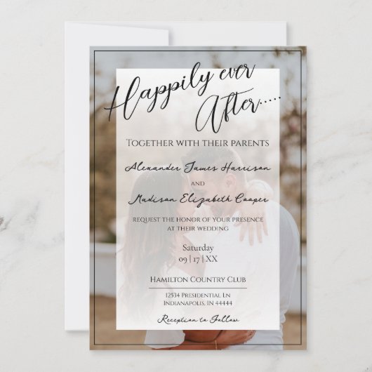 Nog lang en gelukkig na de fotobruiloft | witte ov kaart (Voorkant)