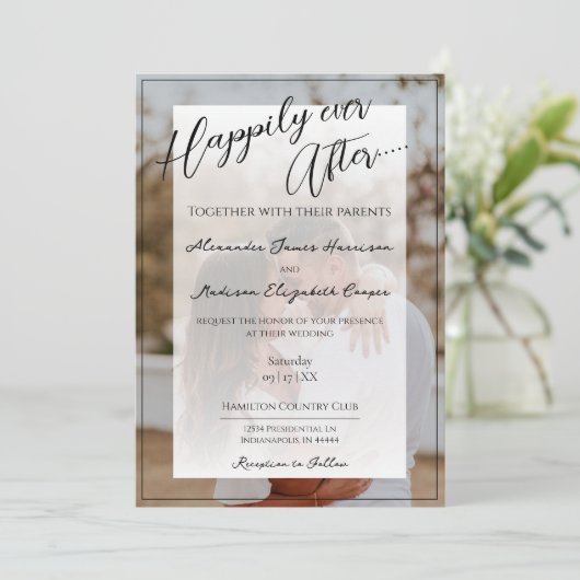 Nog lang en gelukkig na de fotobruiloft | witte ov kaart (Staand voorkant)