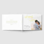 Nog lang en gelukkig na de Gold Folie Fotobruiloft Gastenboek (Volledig)