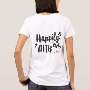 Nog lang en gelukkig na de huwelijksreis t-shirt