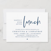 Nog lang en gelukkig na de lunch het huwelijksfees kaart (Voorkant)