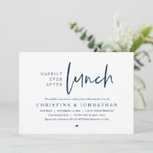 Nog lang en gelukkig na de lunch het huwelijksfees kaart (Staand voorkant)