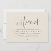 Nog lang en gelukkig na de lunch het huwelijksfees kaart (Voorkant)