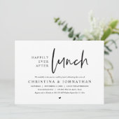 Nog lang en gelukkig na de lunch het huwelijksfees kaart (Staand voorkant)