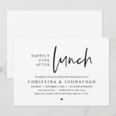 Nog lang en gelukkig na de lunch het huwelijksfees kaart (Voorkant / Achterkant)