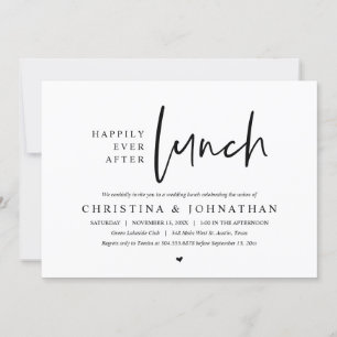 Nog lang en gelukkig na de lunch het huwelijksfees kaart