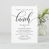 Nog lang en gelukkig na de lunch, na de bruiloft kaart (Staand voorkant)