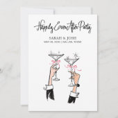 Nog lang en gelukkig na de zwarte en witte champag kaart (Voorkant)