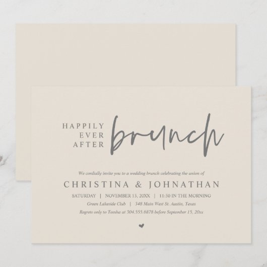 Nog lang en gelukkig na een bruiloftsfeest, PDF Kaart (Voorkant / Achterkant)