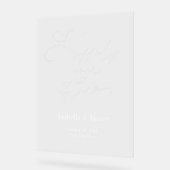 Nog lang en gelukkig na een elegante bruiloft welk acryl bord (Hoek)