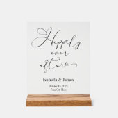 Nog lang en gelukkig na een elegante bruiloft welk acryl bord (Voorkant)