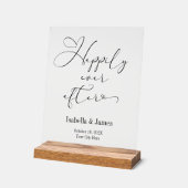 Nog lang en gelukkig na een elegante bruiloft welk acryl bord (Hoek)