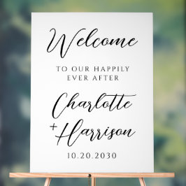 Nog lang en gelukkig na een minimalistisch huwelij acryl bord