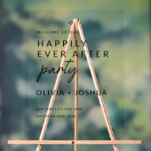 Nog lang en gelukkig na een minimalistisch huwelij acryl bord (Neutraal)