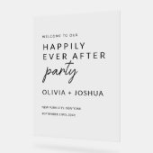 Nog lang en gelukkig na een minimalistisch huwelij acryl bord (Hoek)