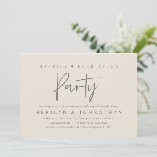 Nog lang en gelukkig na een minimalistische bruilo kaart (Staand voorkant)