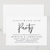 Nog lang en gelukkig na een minimalistische bruilo kaart (Voorkant / Achterkant)