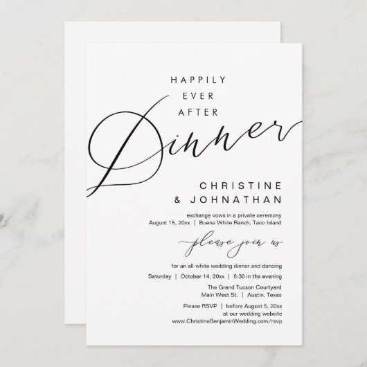 Nog lang en gelukkig na een romantische bruiloft kaart (Voorkant / Achterkant)