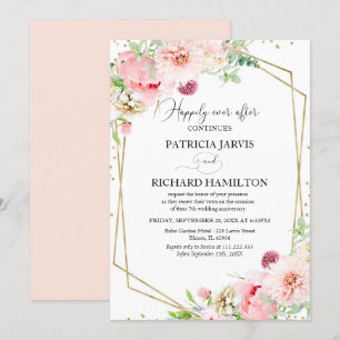 Nog lang en gelukkig na elegante bloemengelofte-ve kaart