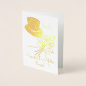 Nog lang en gelukkig na gouden/zilveren huwelijksf folie kaarten (Voorkant)