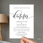 Nog lang en gelukkig na het avondeten, een huwelij kaart