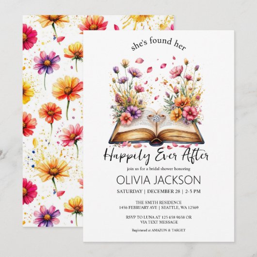 Nog lang en gelukkig na het Book and Ring Vrijgeze Kaart (Voorkant / Achterkant)