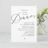 Nog lang en gelukkig na het diner bruiloft elopeme kaart (Staand voorkant)