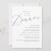 Nog lang en gelukkig na het diner, bruiloftsfeest  kaart (Voorkant)