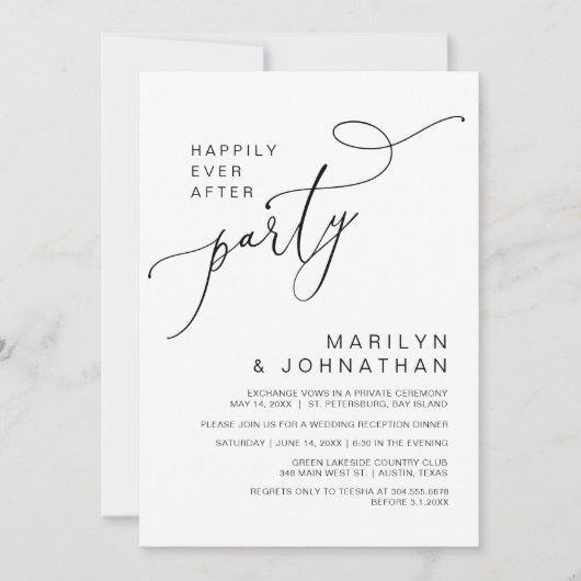 Nog lang en gelukkig na het diner en het dansen kaart (Voorkant)