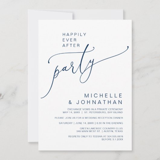 Nog lang en gelukkig na het diner en het dansen kaart (Voorkant)