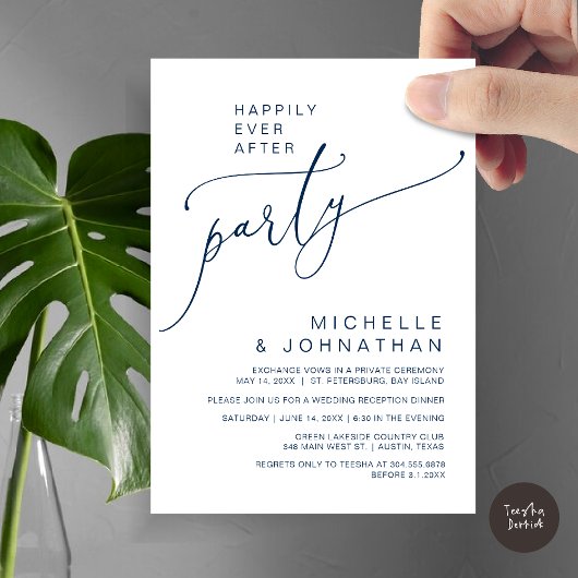 Nog lang en gelukkig na het diner en het dansen kaart