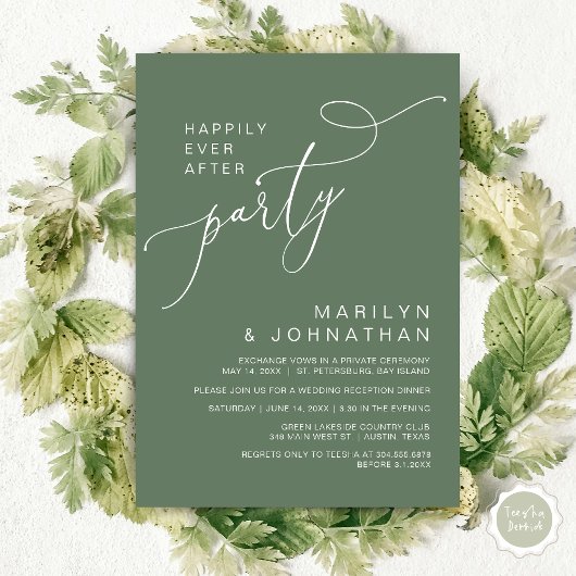 Nog lang en gelukkig na het diner en het dansen kaart