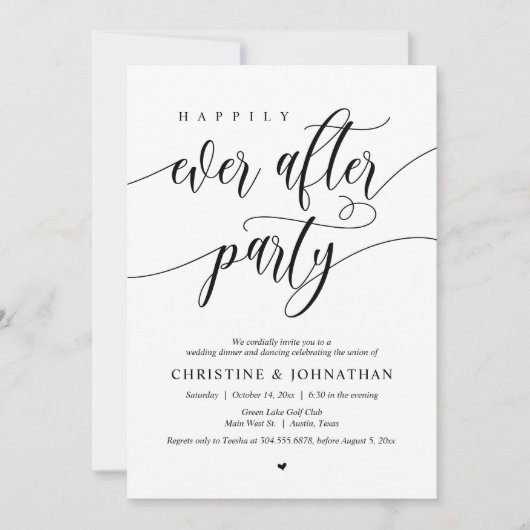 Nog lang en gelukkig na het feestmaal kaart (Voorkant)