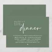 Nog lang en gelukkig na het huwelijksdiner kaart (Voorkant / Achterkant)