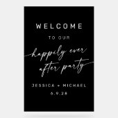 Nog lang en gelukkig na het huwelijksfeest acryl bord (Voorkant)