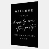 Nog lang en gelukkig na het huwelijksfeest acryl bord (Hoek)