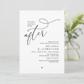 Nog lang en gelukkig na het moderne repetitiediner kaart (Staand voorkant)