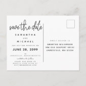 Nog lang en gelukkig na het opslaan van de datumfo aankondigingskaart (Achterkant)