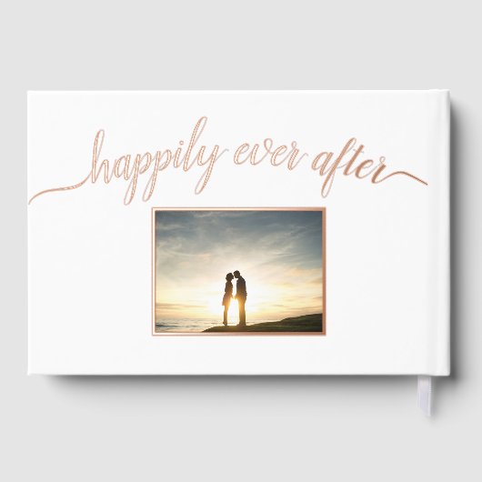 Nog lang en gelukkig na het Rozen van Gold Script Gastenboek (Achterkant)