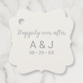 Nog lang en gelukkig na Pearl White Silver Wedding Bedankjes Labels