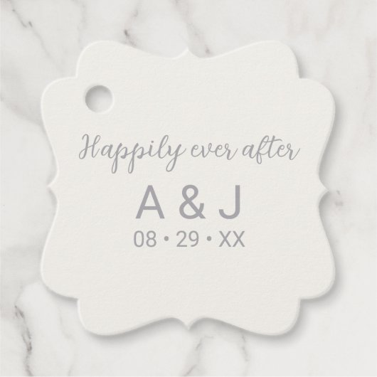 Nog lang en gelukkig na Pearl White Silver Wedding Bedankjes Labels (Voorkant)