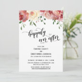 Nog lang en gelukkig na script, Bourgondische, blu Kaart (Staand voorkant)