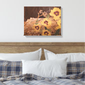 Nog leven, Bloemen binnen een LogsARR Canvas Afdruk (Insitu (Slaapkamer))