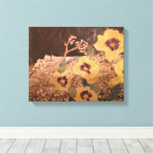 Nog leven, Bloemen binnen een LogsARR Canvas Afdruk (Insitu (Houten vloer))