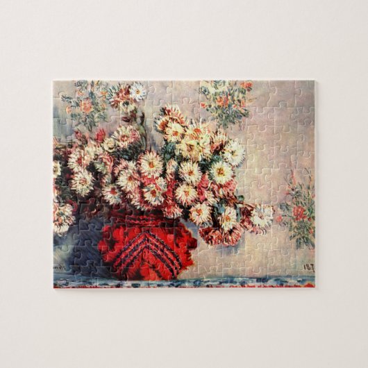 nog leven chrysanten van Claude Monet Legpuzzel (Horizontaal)