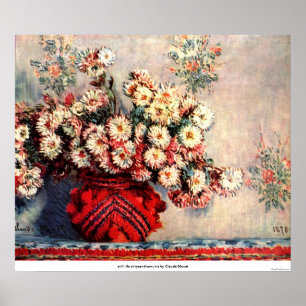 nog leven chrysanthema's van Claude Monet Poster