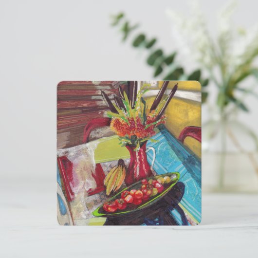 Nog leven in de keuken bedankkaart (Staand voorkant)